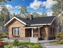 Дом из профилированного бруса "Аристотель" 8х8 64м2 