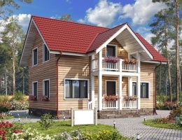 Дом из профилированного бруса "Успенский" 8х8 128м2