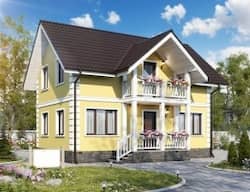 Дом из бетона "Чехов" 10х12 два этажа 240м2