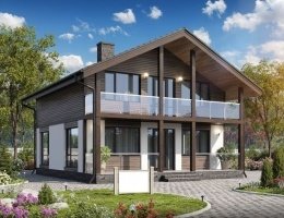 Каркасный дом "Аполлон" 10х9 с мансардой 180м2