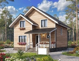 Каркасный дом "Маяковский" 8х8 с мансардой 128м2 