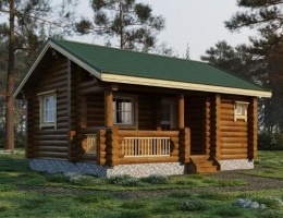 Баня бревенчатая "Каир" 6х6 36м2