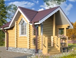 Баня бревенчатая "Мельбурн" 5х7 35м2