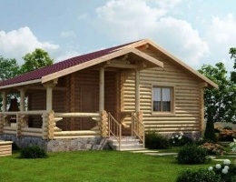 Баня бревенчатая "Афина" 8х5 40м2